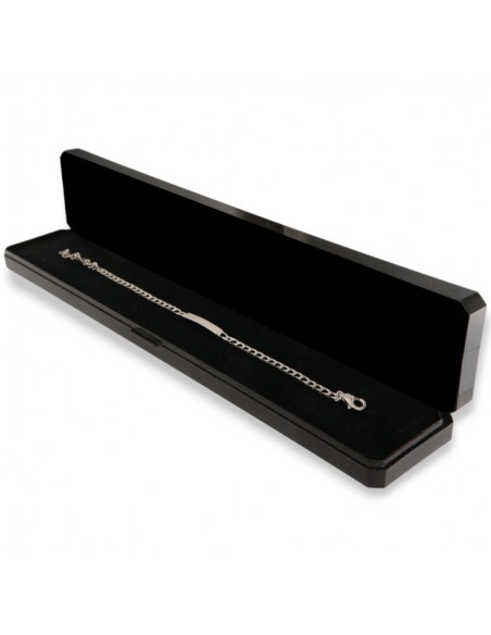 Bracciale Argento Rodiato Grumetta Piastra Centrale [fe0872c3]