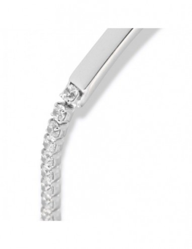 Bracciale Argento Rodiato Tennis Piastra Centrale [504adeb4]