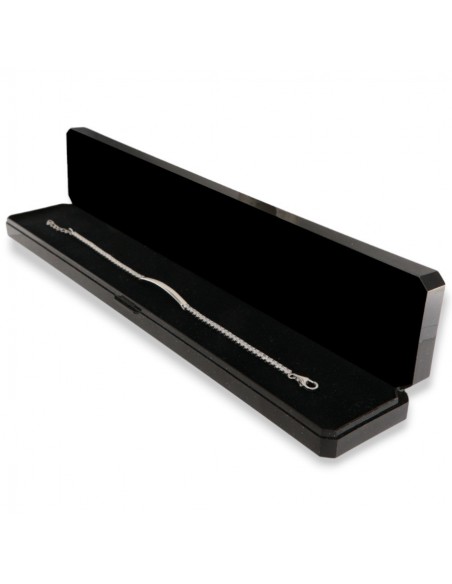 Bracciale Argento Rodiato Tennis Piastra Centrale [e20758ae]