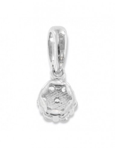 Ciondolo Oro Bianco Punto Luce 7 Zirconi Bianchi [3f8f6962]