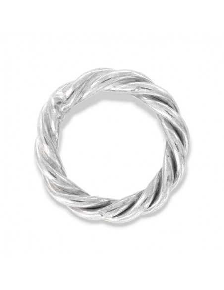 Anello Argento Rodiato Filo Intrecciato [8266937e]