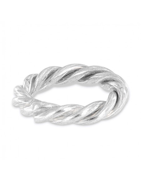 Anello Argento Rodiato Filo Intrecciato [5b40d073]