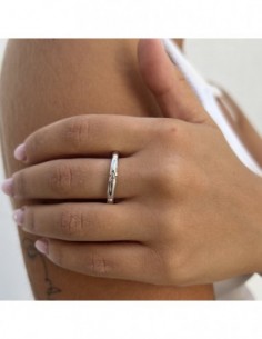 Anello Oro Bianco Rosario Mezze Sfere Crocetta 2,7 [99049eb2] 2