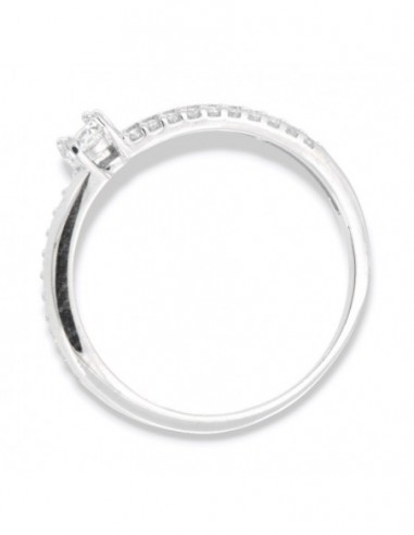 Anello Oro Bianco Solitario Zircone Bianco 3,5MM [acedc7ac]