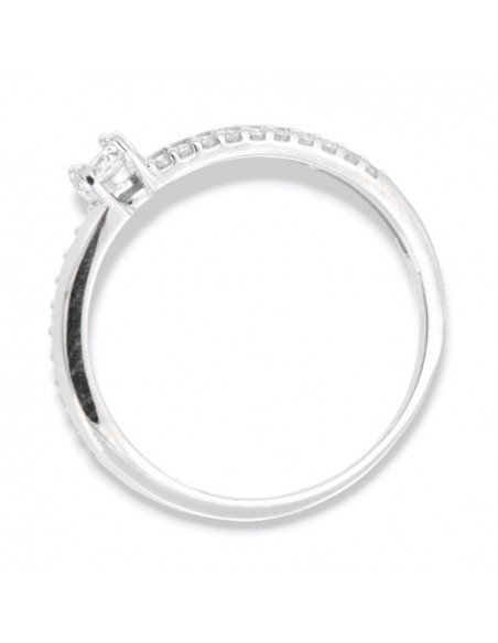Anello Oro Bianco Solitario Zircone Bianco 3,5MM [acedc7ac]