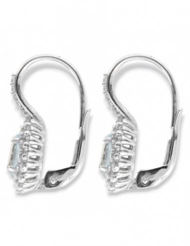 Orecchini Oro Bianco Monachina Celeste Zirconi Bia [ebd6e92d]