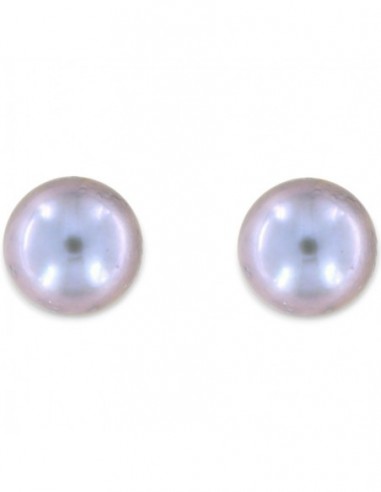 Orecchini Oro Bianco Perle Nere Fiume 7MM [053df718]