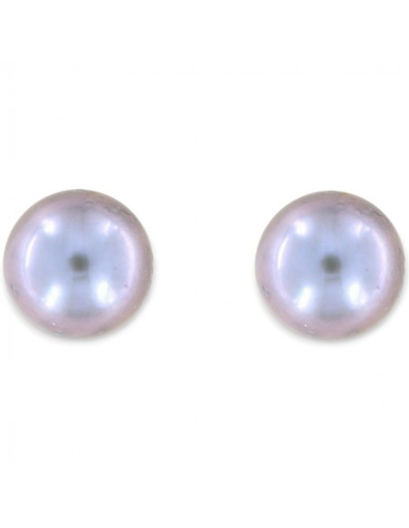 Orecchini Oro Bianco Perle Nere Fiume 7MM [053df718]