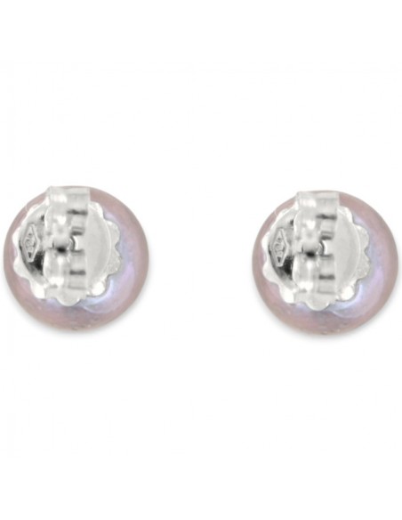 Orecchini Oro Bianco Perle Nere Fiume 7MM [f43f0de4]