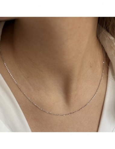 Collana Oro Bianco Diamantina 45CM 1GR [68975734]