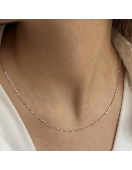 Collana Oro Bianco Diamantina 45CM 1GR [68975734]
