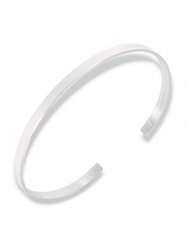 Bracciale Argento Rodiato Schiava Rigida Lucida [f0d750e9]