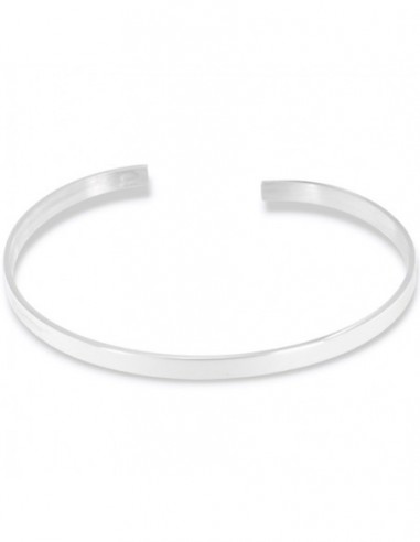 Bracciale Argento Rodiato Schiava Rigida Lucida [c7b1f6de]