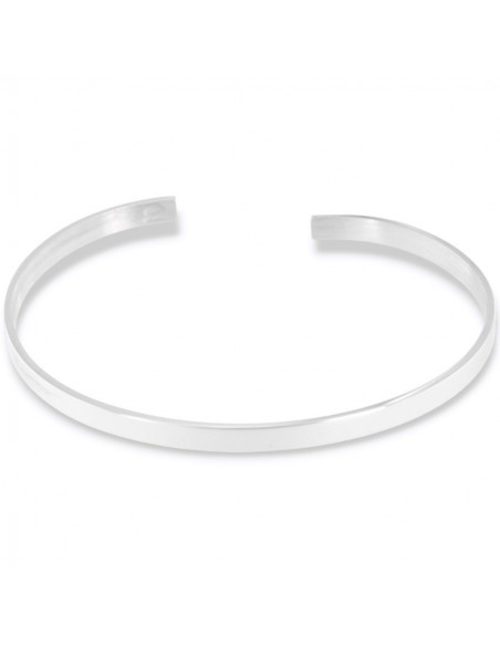 Bracciale Argento Rodiato Schiava Rigida Lucida [c7b1f6de]