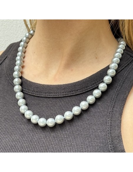 Collana Perle Girge 10MM Chiusura Argento Rodiato [15fbca8c]