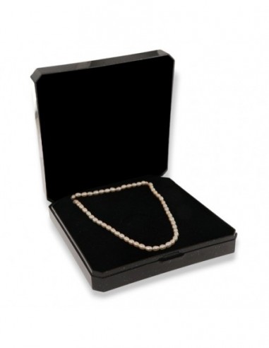 Collana Perle Naturali Ovali Chiusura Argento [64ae0094]