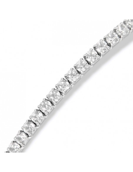 Bracciale Argento Rodiato Tennis Zirconi Bianchi 2MM [421c45da]