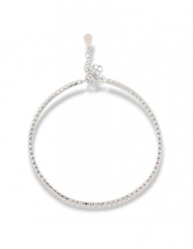 Bracciale Argento Rodiato Tennis Zirconi Bianchi 2MM [474c02c4]