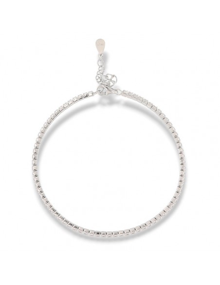 Bracciale Argento Rodiato Tennis Zirconi Bianchi 2MM [474c02c4]