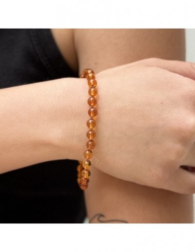 Bracciale Perle Ambra 30PZ Chiusura Oro Giallo [da07c528]