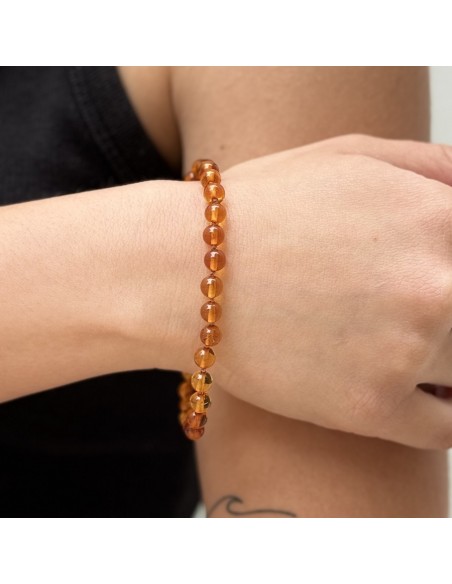 Bracciale Perle Ambra 30PZ Chiusura Oro Giallo [da07c528]