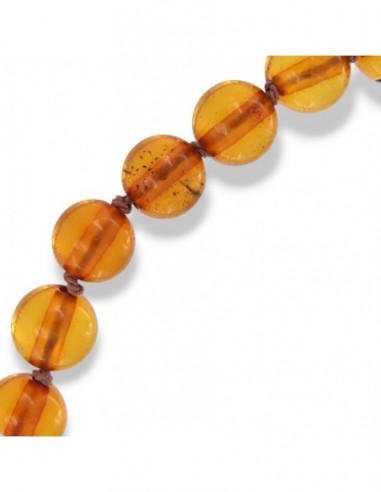 Bracciale Perle Ambra 30PZ Chiusura Oro Giallo [6d1a042c]