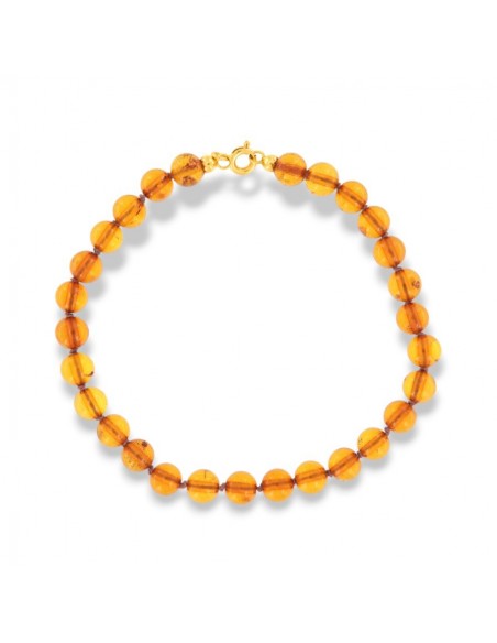 Bracciale Perle Ambra 30PZ Chiusura Oro Giallo [684a4332]