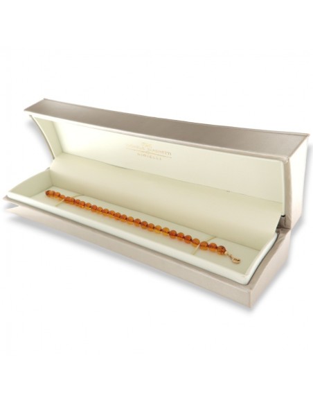 Bracciale Perle Ambra 30PZ Chiusura Oro Giallo [df578236]