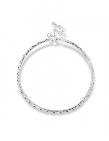 Bracciale Argento Tennis Zirconi Bianchi Verdi 2MM [55a7d1c0]