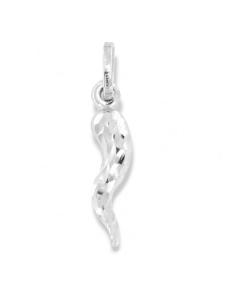 Ciondolo Oro Bianco Corno Sfaccettato 20,45MM [21bafc56]