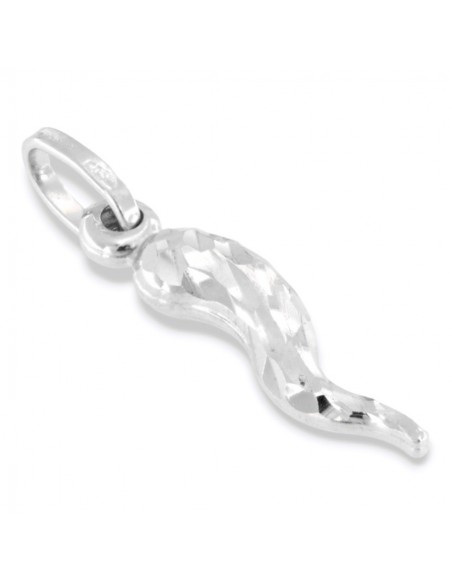 Ciondolo Oro Bianco Corno Sfaccettato 20,45MM [2834fd78]