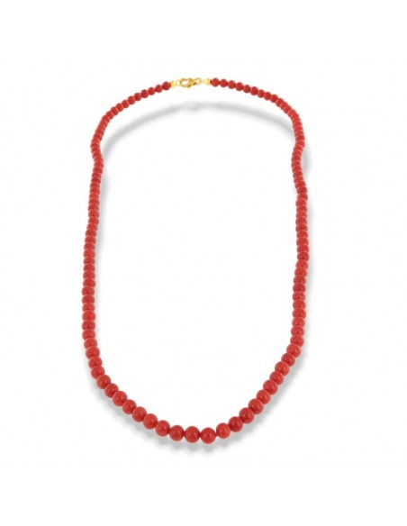 CATENA ORO GIALLO CON  CORALLI 48 CM [7a5ad2e0]