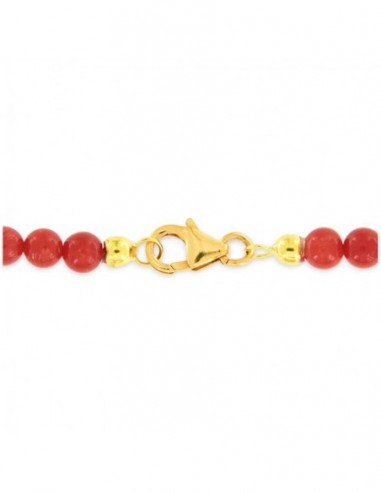 CATENA ORO GIALLO CON  CORALLI 48 CM [cd4713e4]