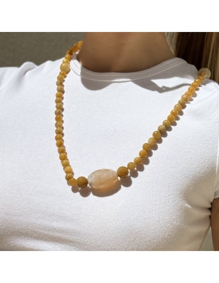 Collana Argento Rodiato Sfere Corniola Sfaccettate [c9298e16]