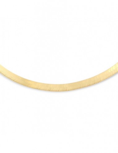 Collana Oro Giallo Maglia Snake Piatta [b24f1175]