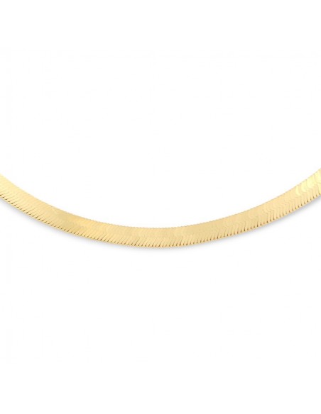 Collana Oro Giallo Maglia Snake Piatta [b24f1175]