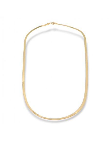 Collana Oro Giallo Maglia Snake Piatta [b71f566b]