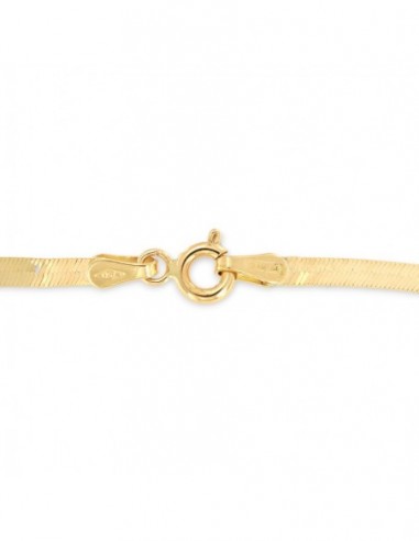 Collana Oro Giallo Maglia Snake Piatta [0002976f]