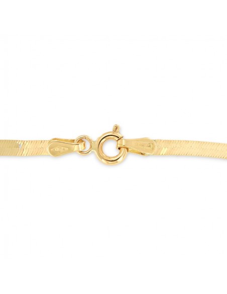 Collana Oro Giallo Maglia Snake Piatta [0002976f]