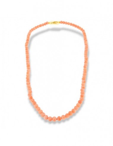 Collana Perle Corallo Rosa Chisura Oro Giallo [f3afbbe2]