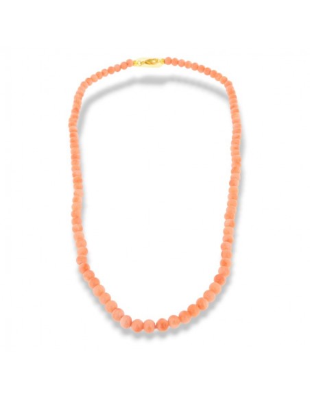 Collana Perle Corallo Rosa Chisura Oro Giallo [f3afbbe2]