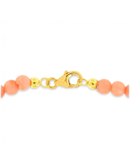 Collana Perle Corallo Rosa Chisura Oro Giallo [44b27ae6]