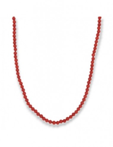 Collana Perle Corallo Rosso Chiusura Oro Giallo 53 Cm [f8ee9568]