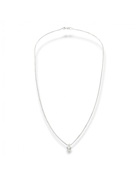 Ciondolo Oro Bianco Punto Luce Diamante 0,07 [13bbcc29]