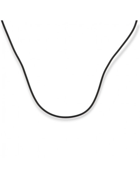 Collana Caucciù Chiusura Argento Rodiato [cd0a576c]