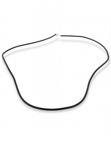 Collana Caucciù Chiusura Argento Rodiato [2a897a16]