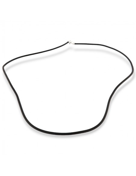 Collana Caucciù Chiusura Argento Rodiato [2a897a16]