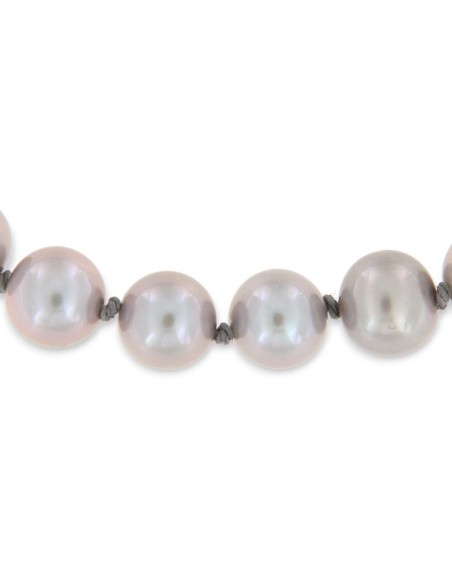 Collana Perle Naturali Chiusura Oro Bianco [803b6d51]