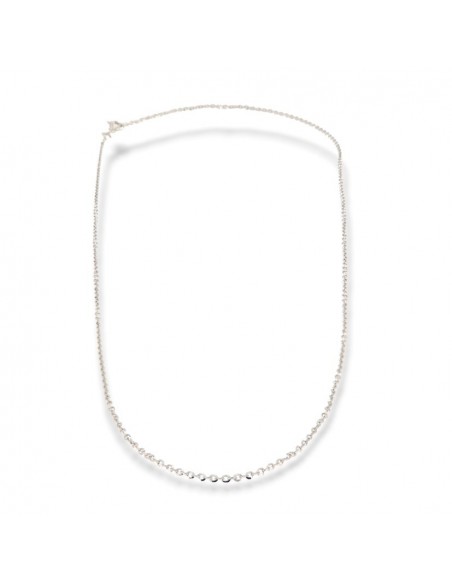 Collana Oro Bianco Maglia Rollina 2,30Gr [c668b329]