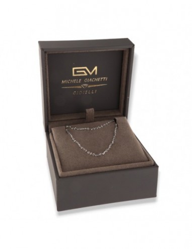 Collana Oro Bianco Maglia Rollina 2,30Gr [a8533120]